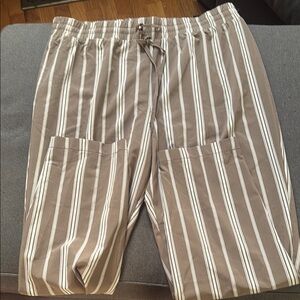 Striped Gray and White Shorts